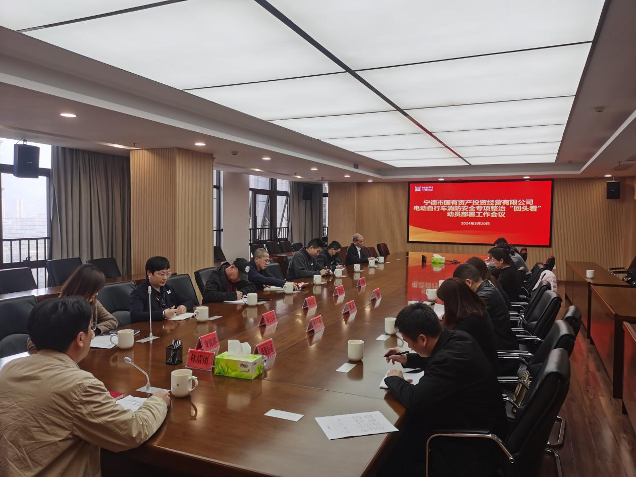 市國投公司召開2024年市國投系統電動自行車消防安全專項整治“回頭看”動員部署工作會議